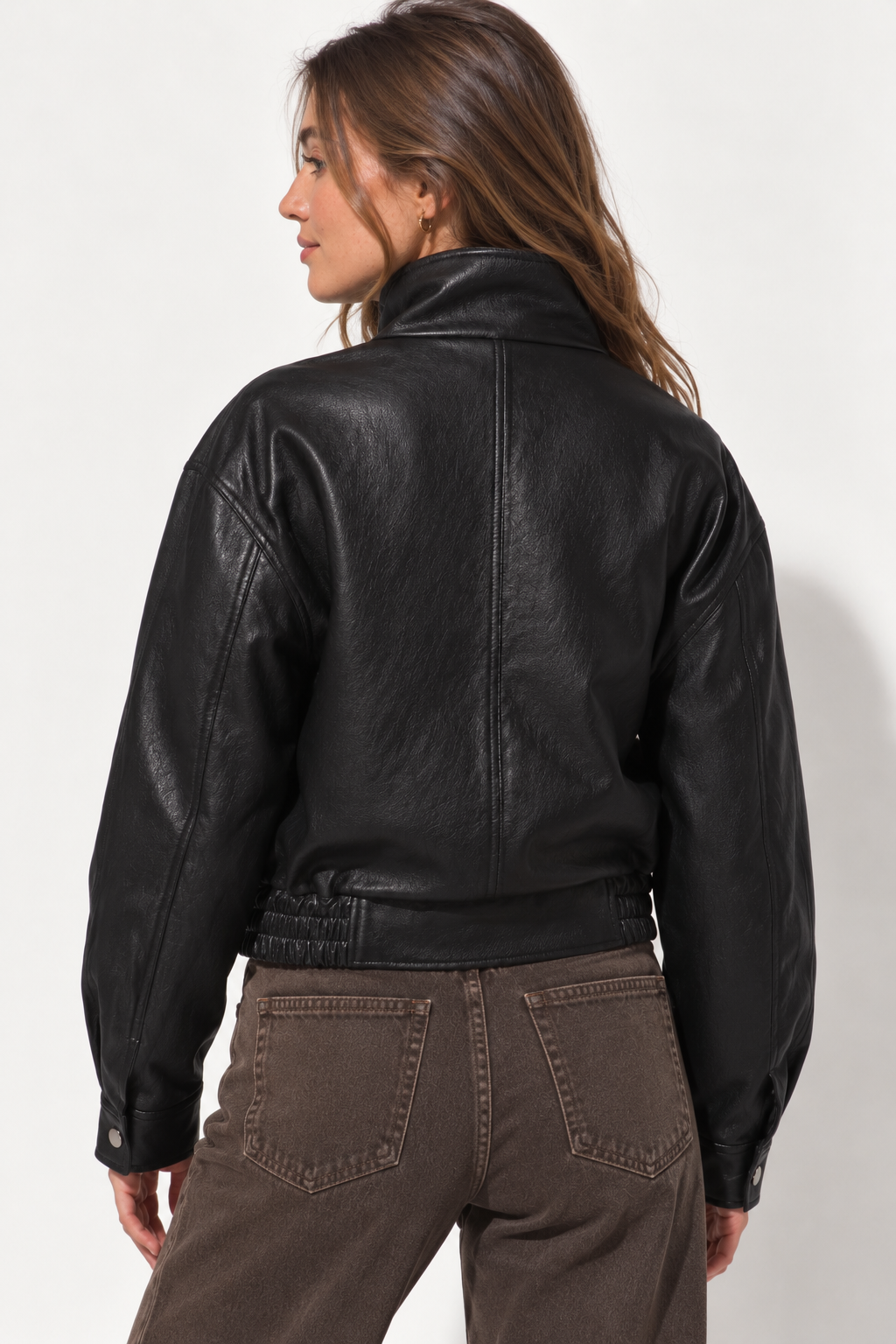 Ryder Faux Leather Jacket - Pink Ice