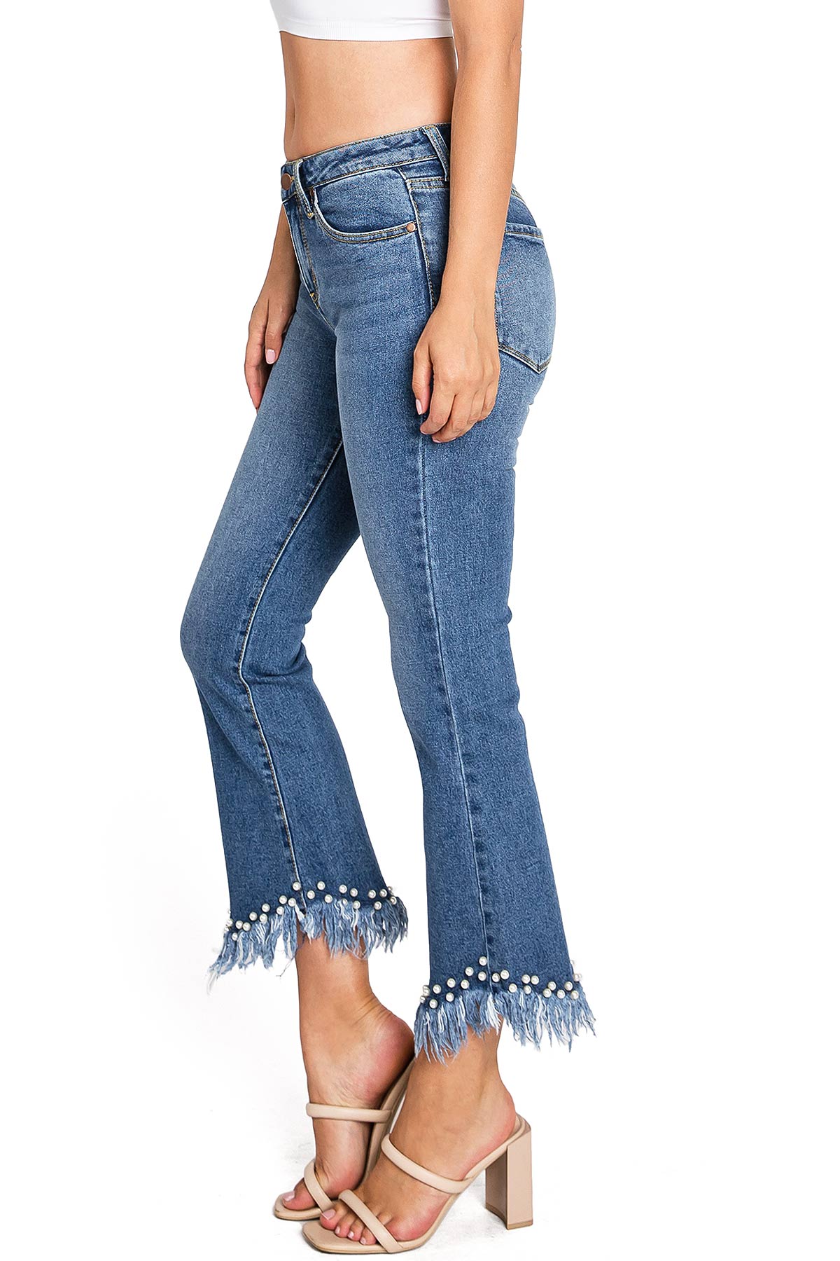 Studded Edge Crop Jeans