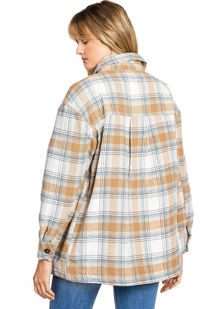 Plaid Sherpa Flannel Shacket