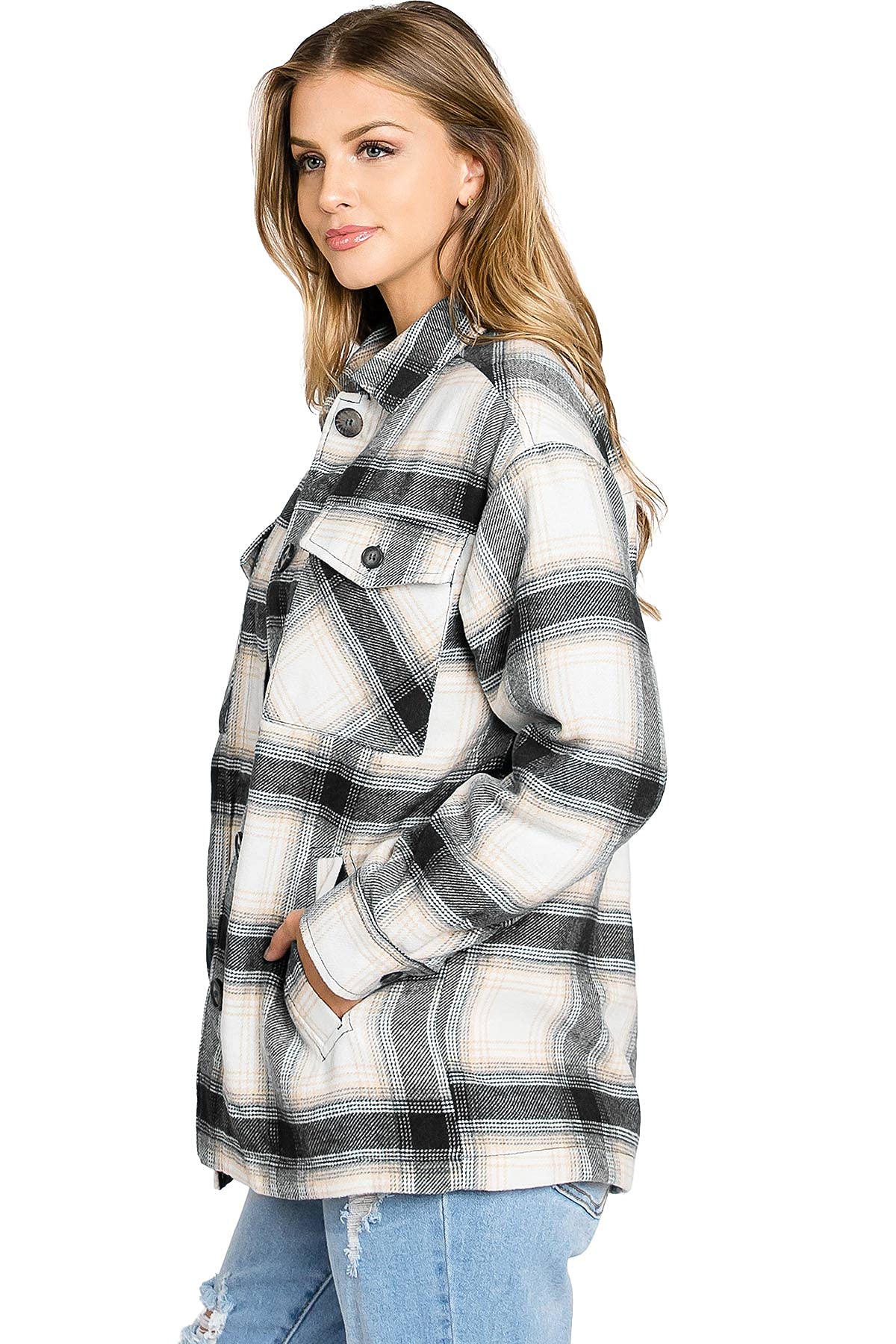 Plaid Sherpa Flannel Shacket