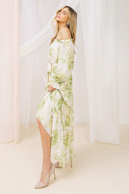 Verdant Floral Maxi Dress