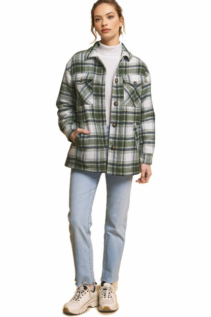 Plaid Sherpa Flannel Shacket