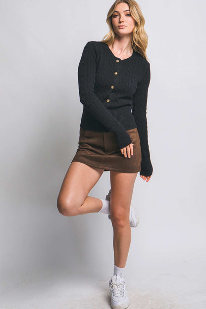 Classic Cable Knit Cardigan