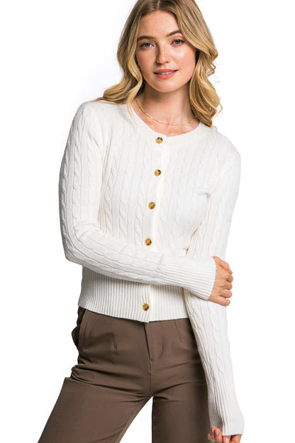 Classic Cable Knit Cardigan