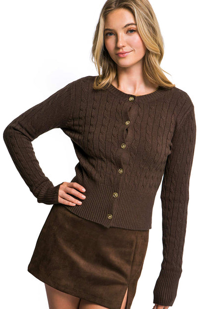 Classic Cable Knit Cardigan