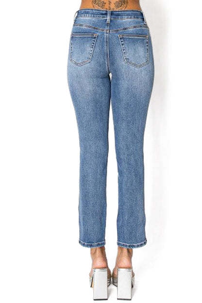 Brushed Slim Straight Jeans