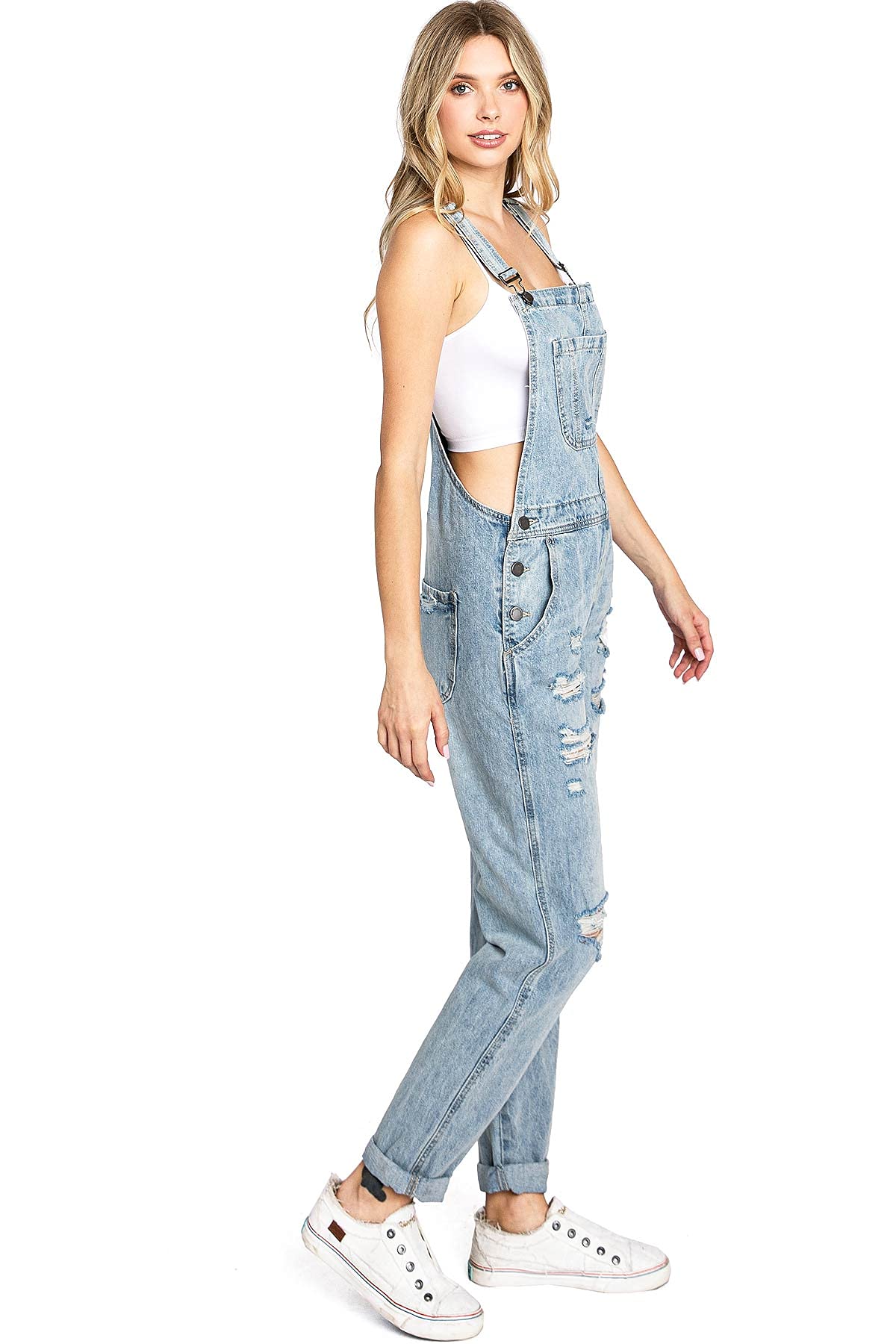 Mineral Distressed Overalls