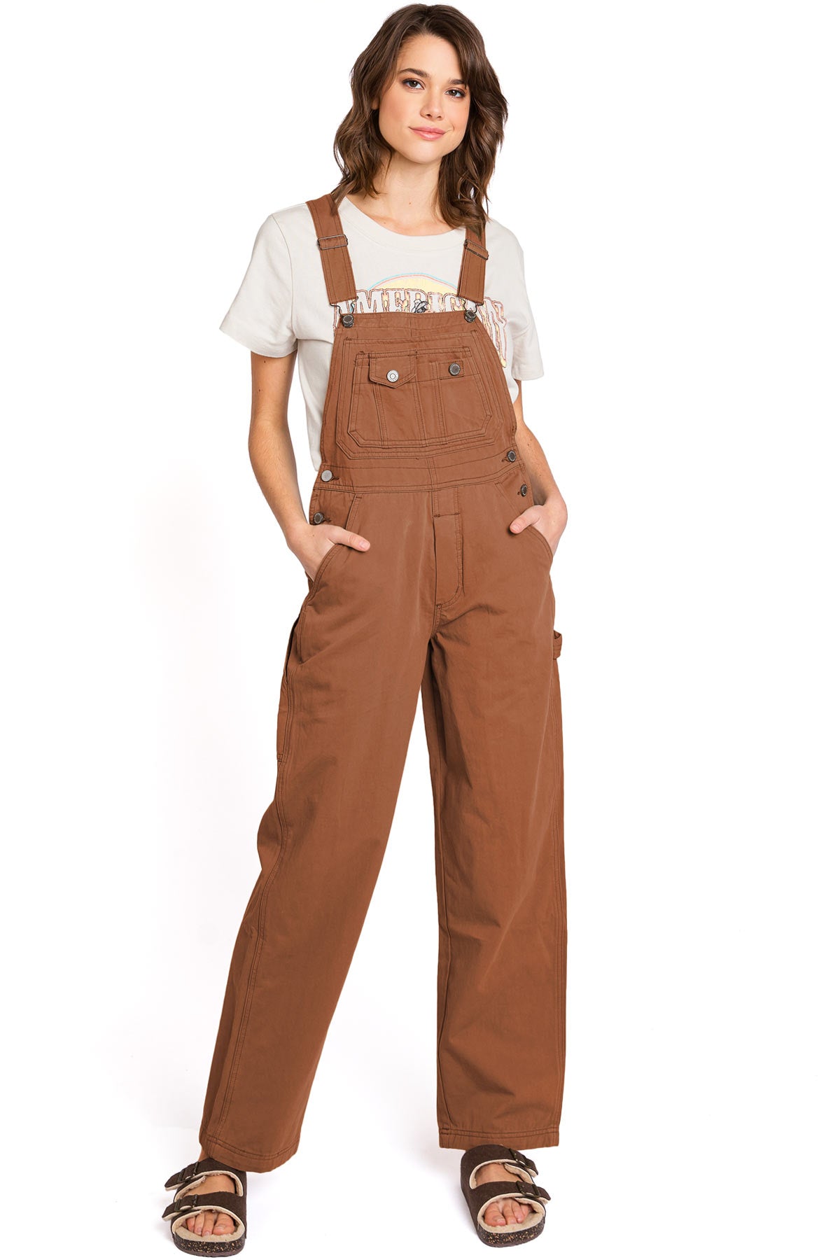 Lana Roux 90s Retro Chino Twill Overalls