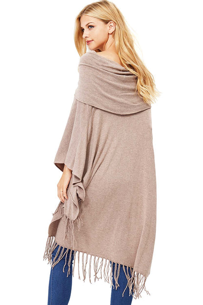 Cloaked Fringe Poncho