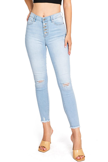 Azure High Rise Skinny Jeans