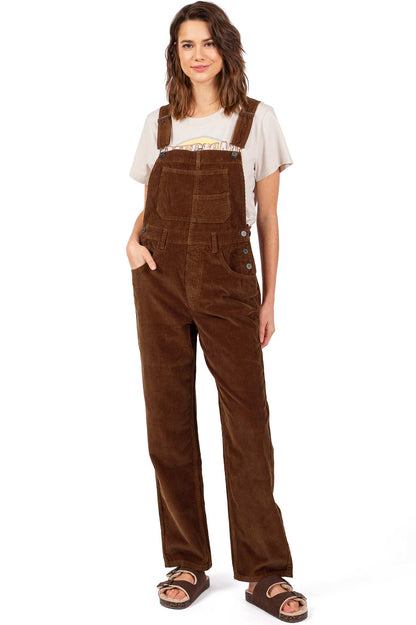 Lana Roux Relaxed Corduroy Boyfriend Overalls