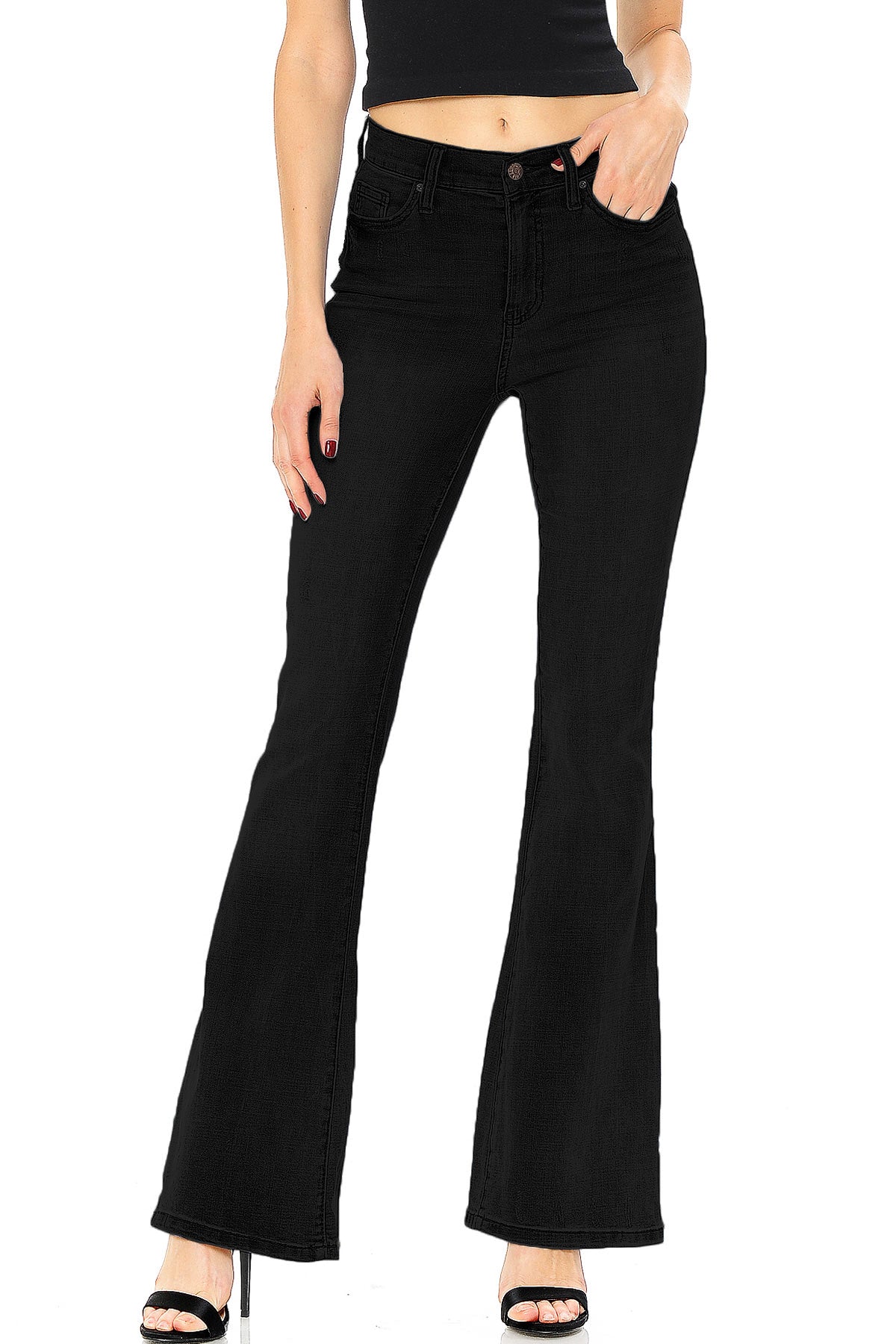 Boston Bell Bottom Jeans - Pink Ice