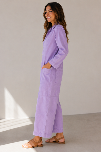 Lana Roux All Day Oversized Jumpsuit - Pink Ice