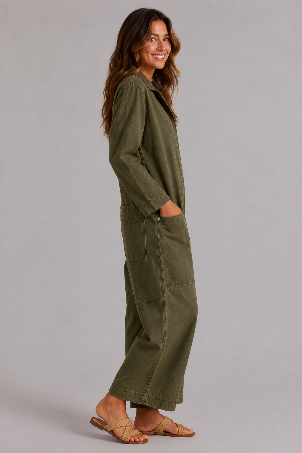 Lana Roux All Day Oversized Jumpsuit - Pink Ice