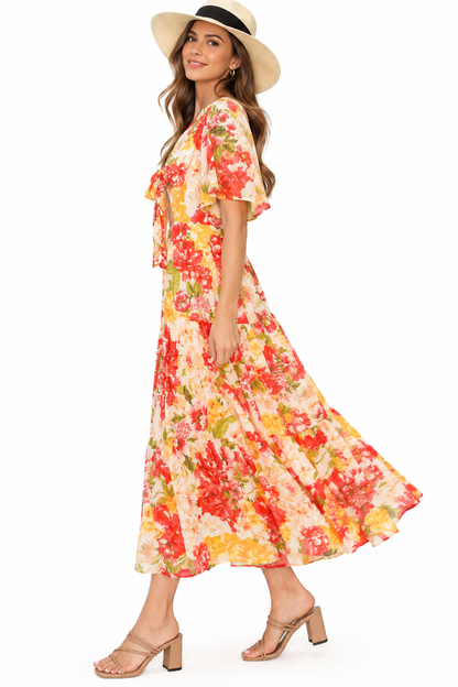 Marigold Midi Dress - Pink Ice