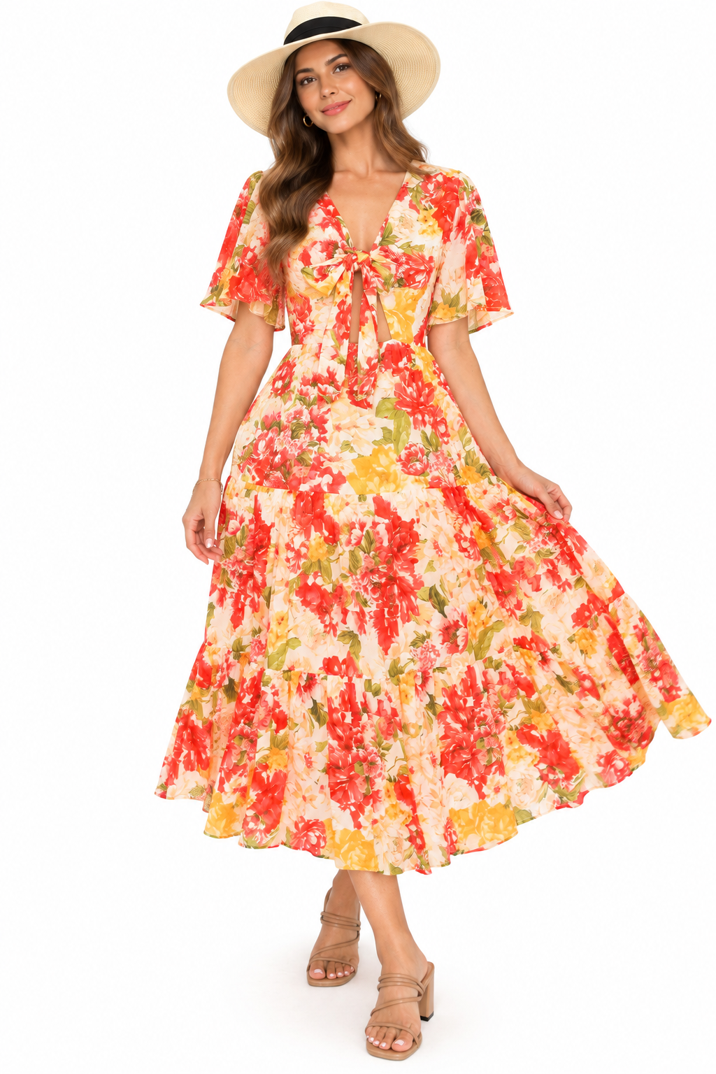 Marigold Midi Dress - Pink Ice