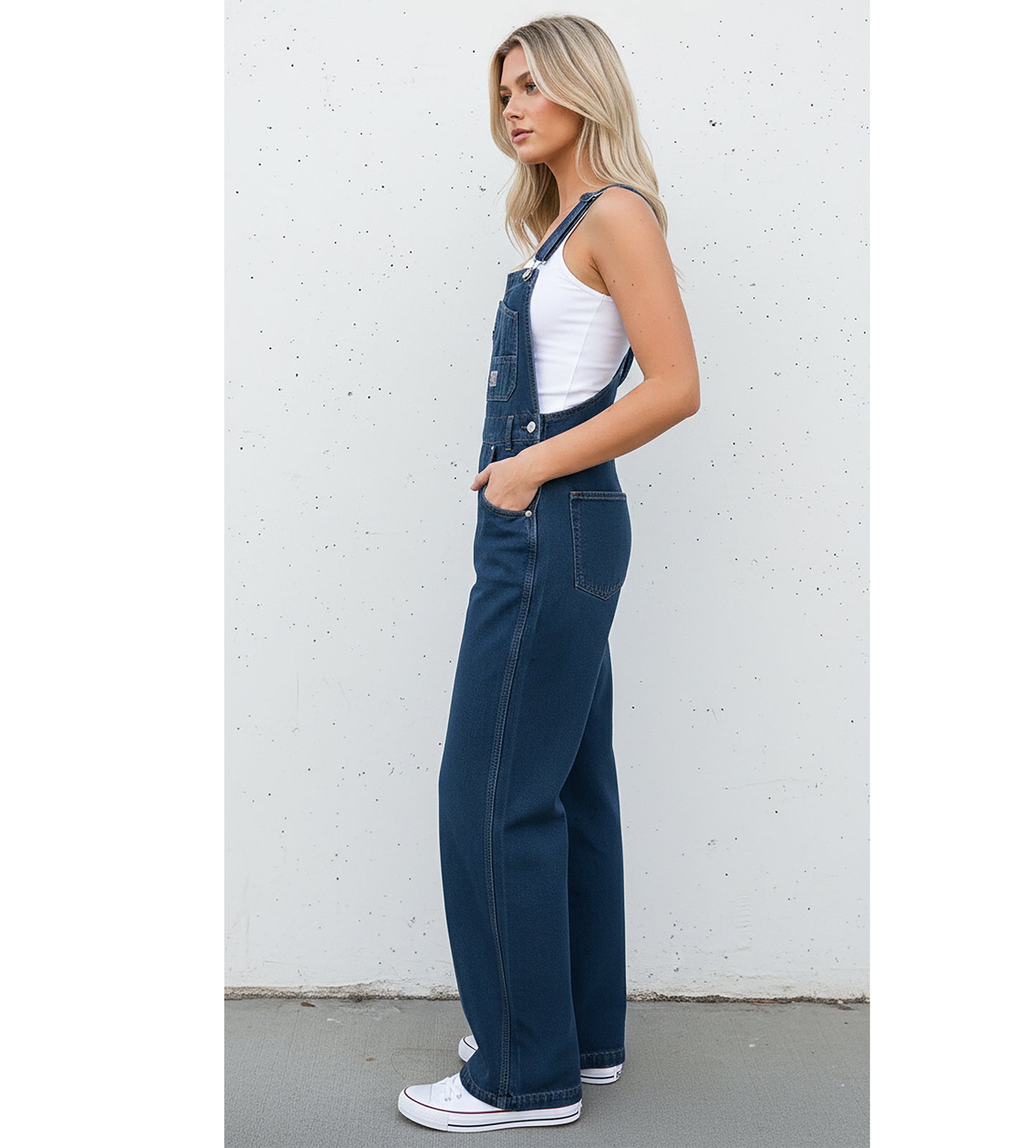 Lana Roux 90s Retro Utility Overdye Twill Overalls - Pink Ice