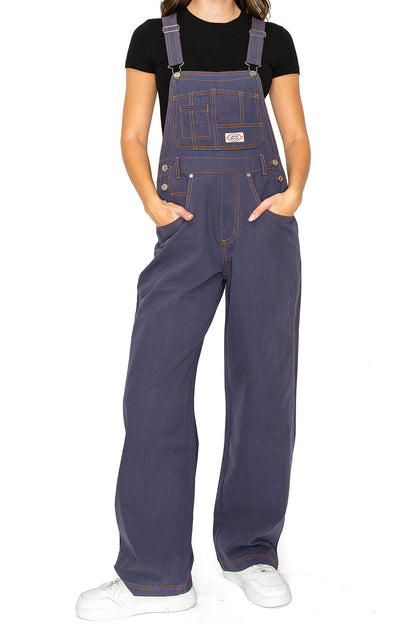 Lana Roux 90s Retro Dungaree Summer Canvas Overalls