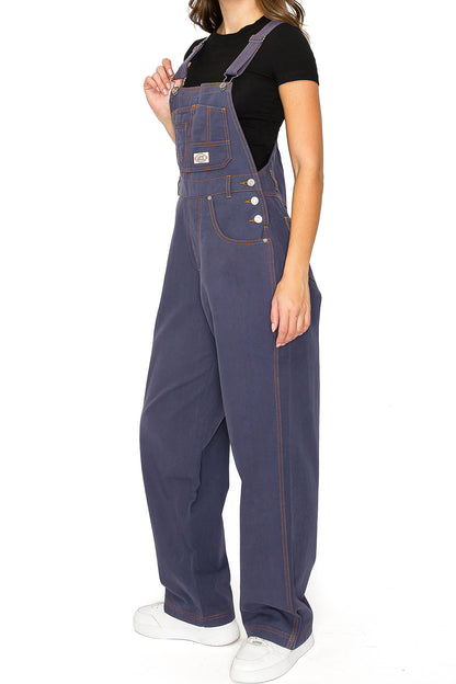 Lana Roux 90s Retro Dungaree Summer Canvas Overalls
