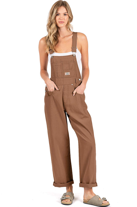 Lana Roux 90s Retro Dungaree Summer Canvas Overalls