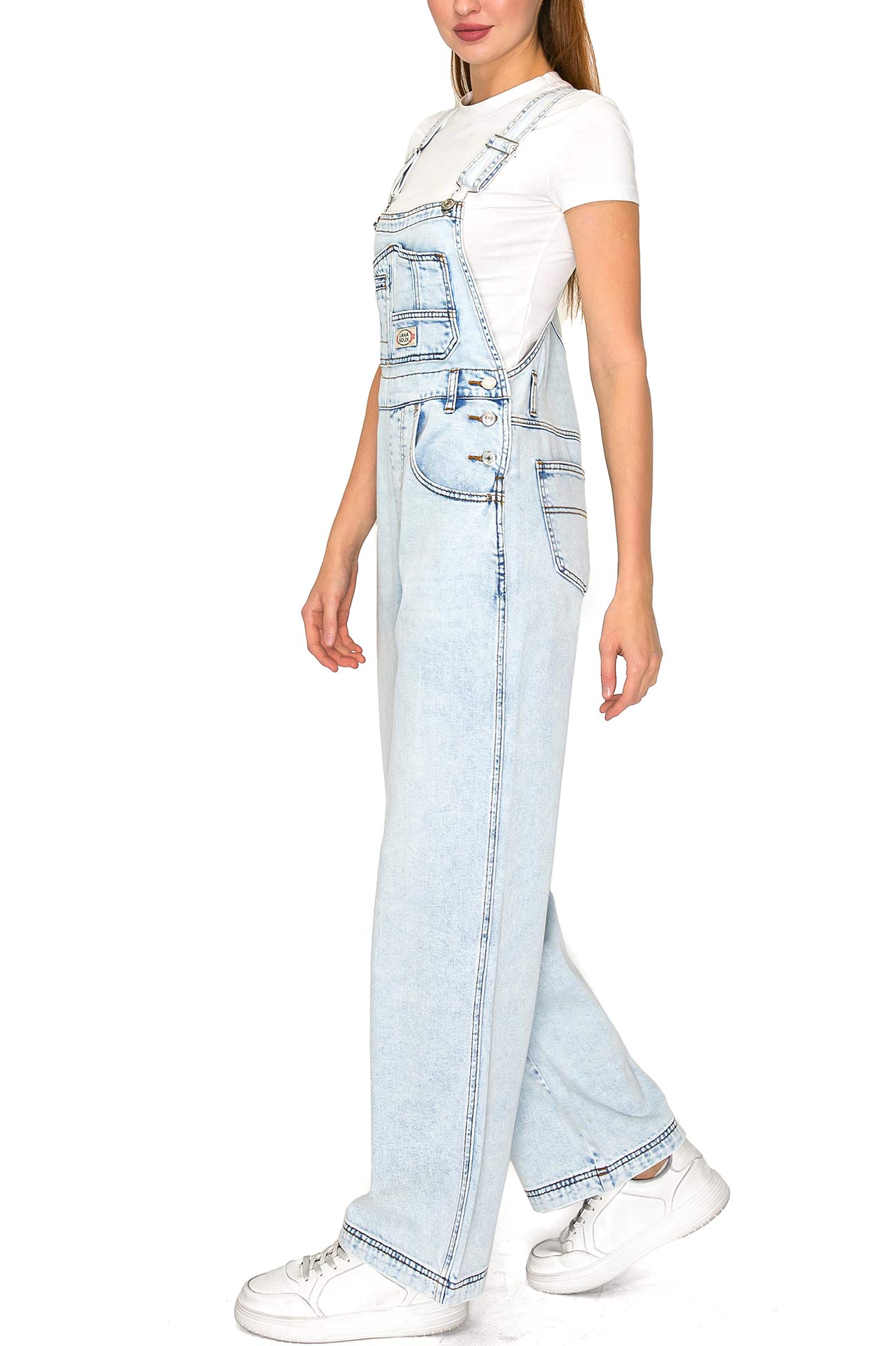 Lana Roux 90s Retro Ultra Soft Stretch Fit Overalls – Pink Ice