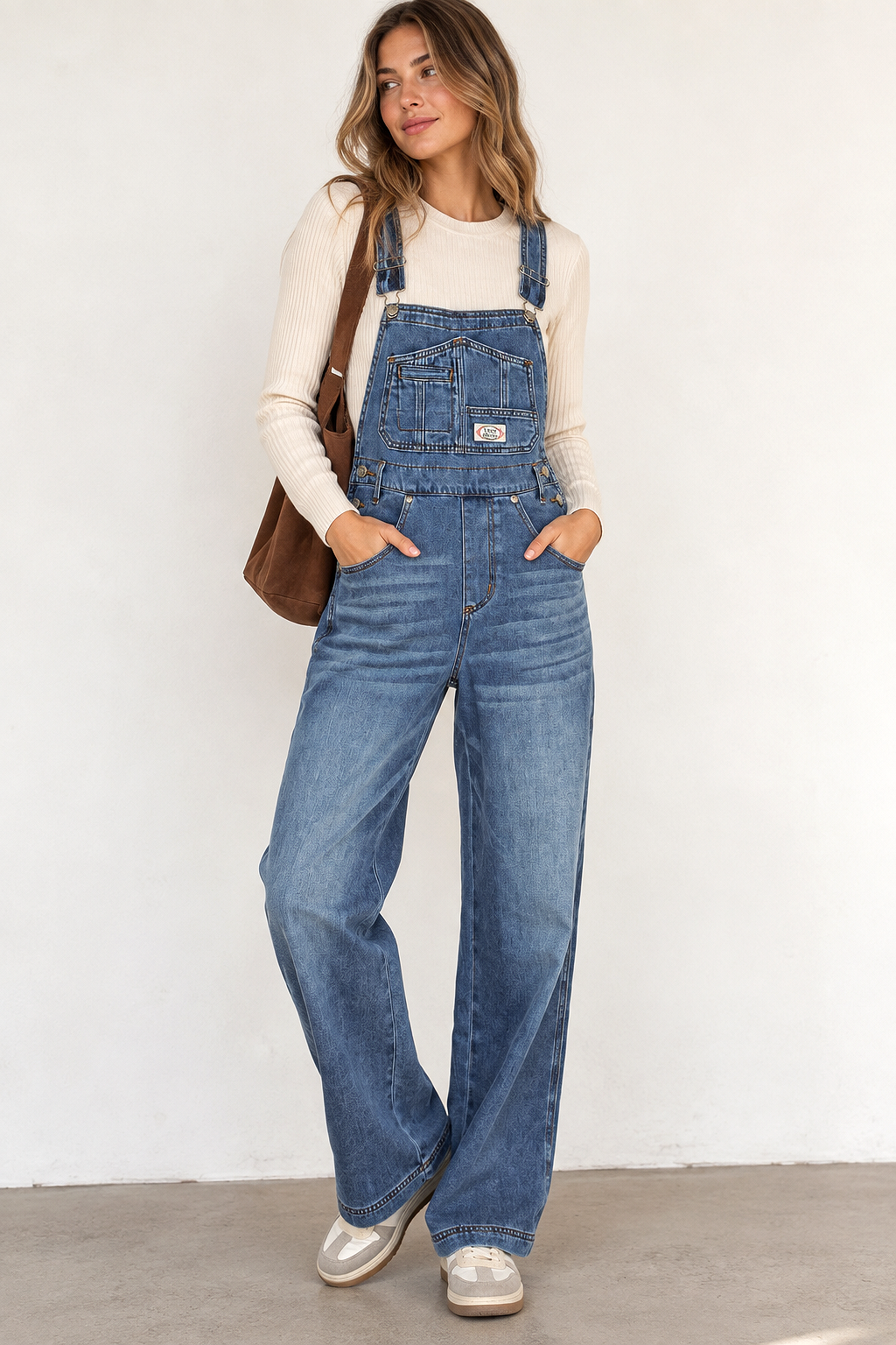 Lana Roux 90s Retro Ultra Soft Stretch Fit Overalls - Pink Ice
