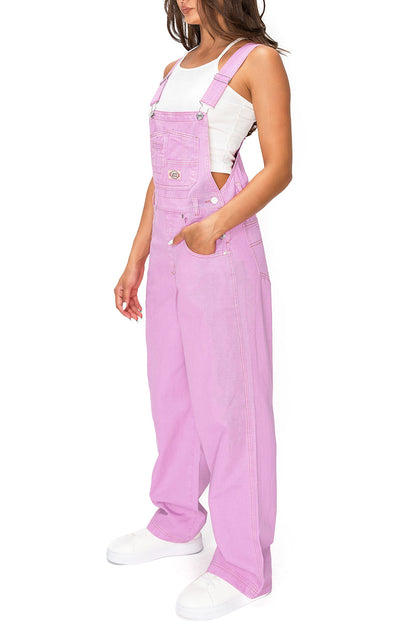 Lana Roux 90s Retro Utility Garment Dye Cotton Overalls