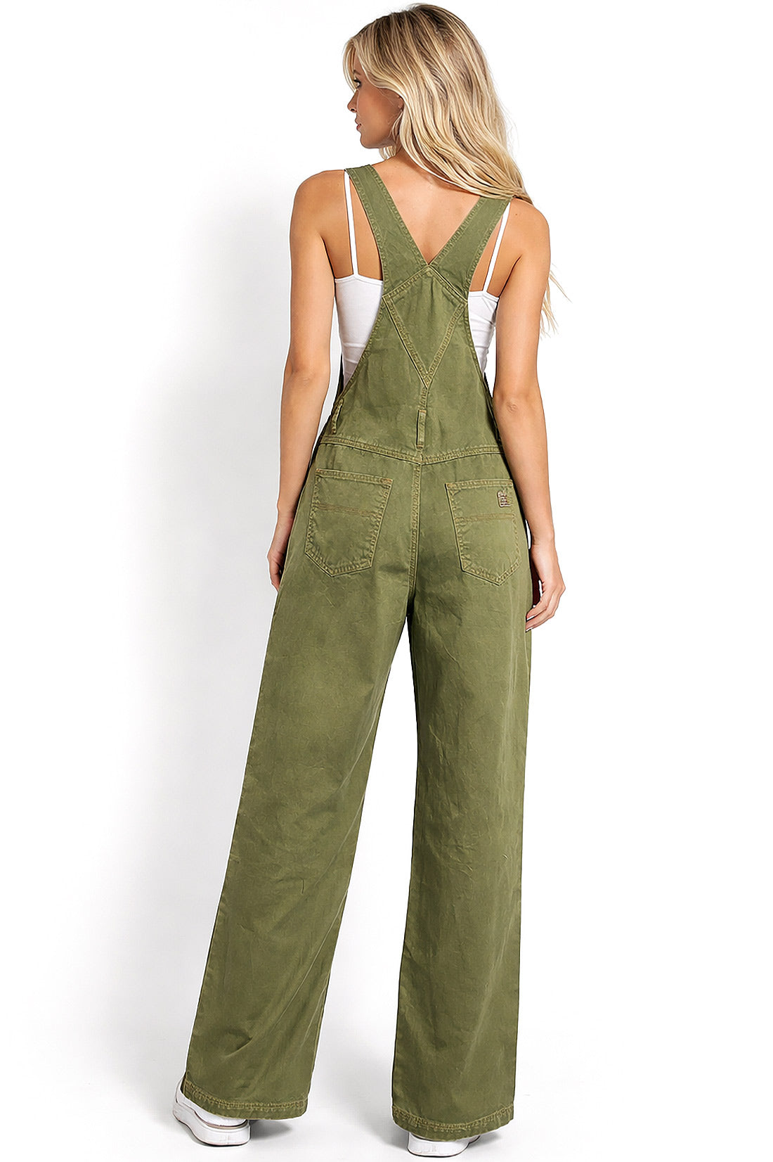 Lana Roux 90s Retro Utility Overdye Twill Overalls - Pink Ice