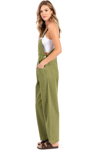 Lana Roux 90s Retro Dungaree Utility Twill Overalls