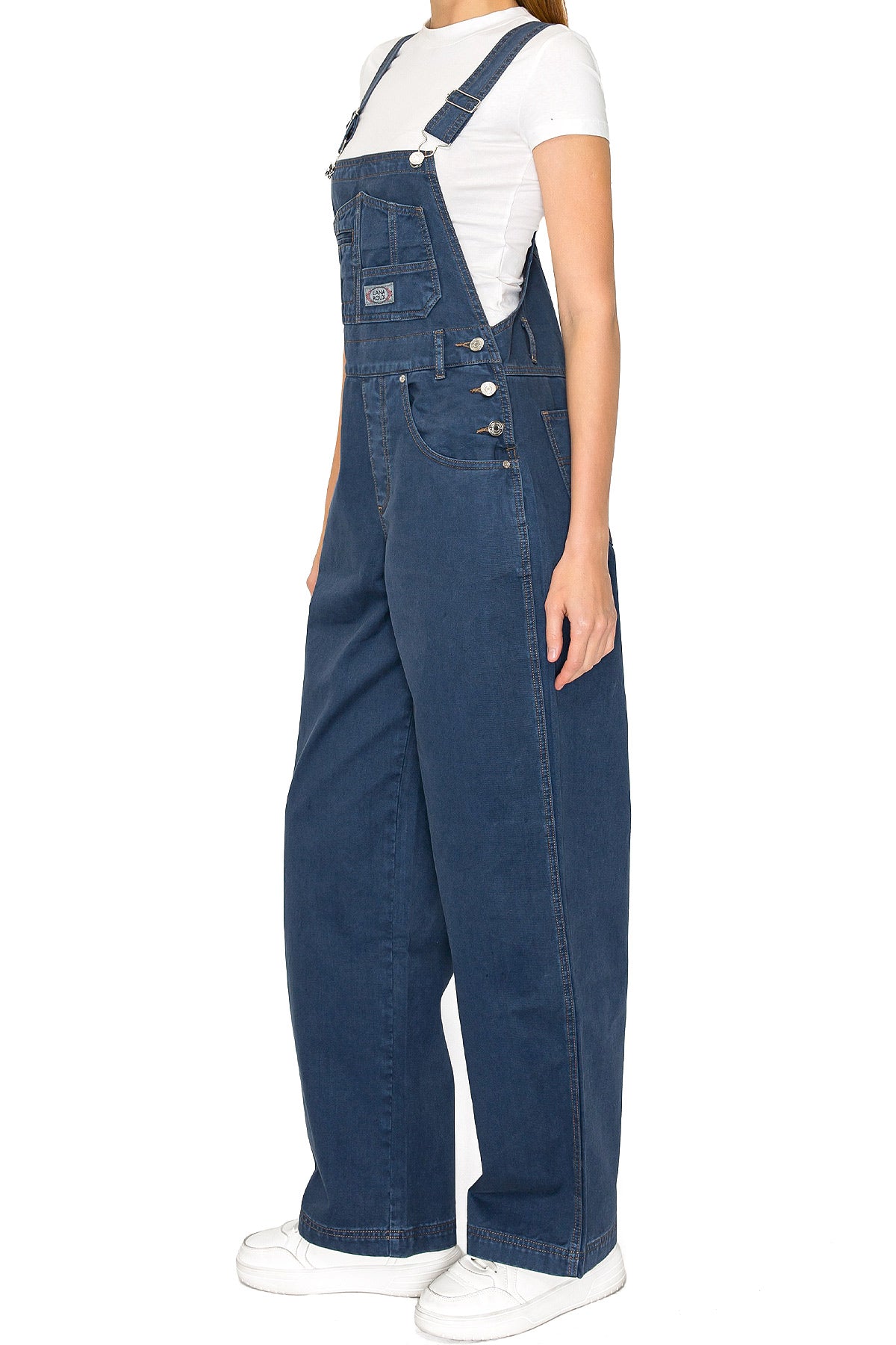 Lana Roux 90s Retro Utility Overdye Twill Overalls – Pink Ice