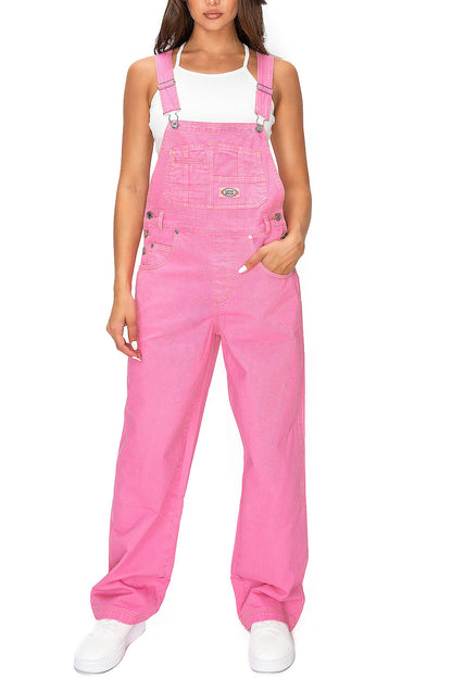 Lana Roux 90s Retro Utility Garment Dye Cotton Overalls