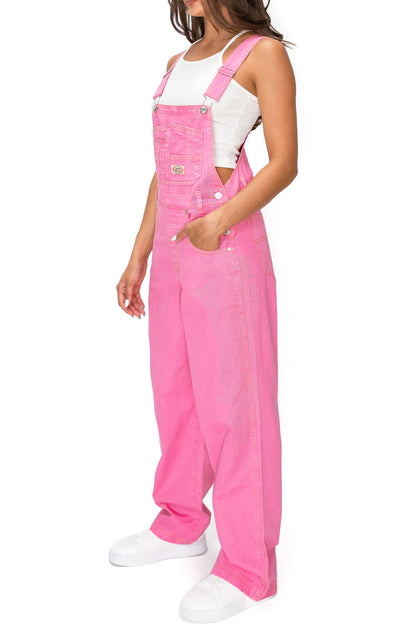 Lana Roux 90s Retro Utility Garment Dye Cotton Overalls