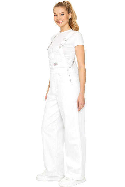 Lana Roux 90s Retro Utility Overdye Twill Overalls