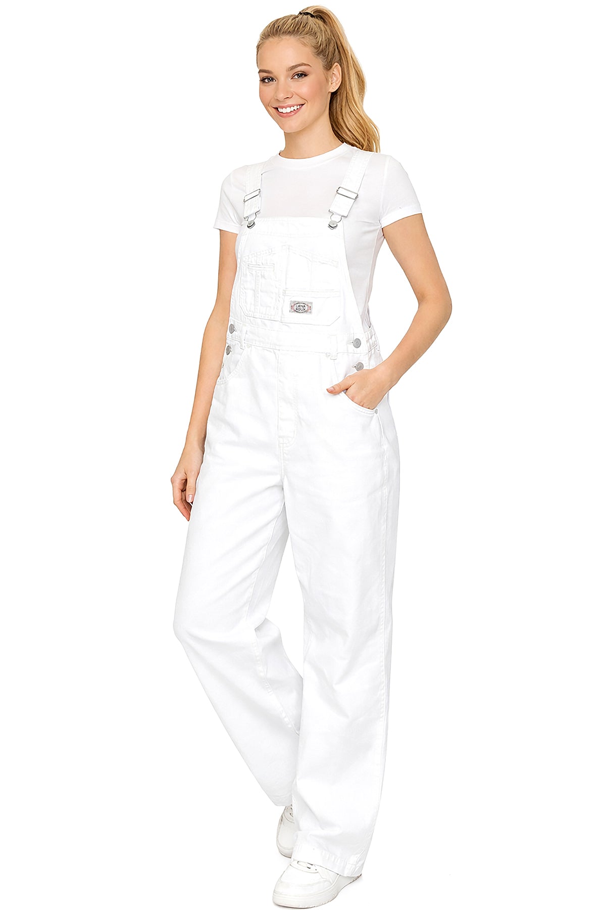 Lana Roux 90s Retro Utility Overdye Twill Overalls