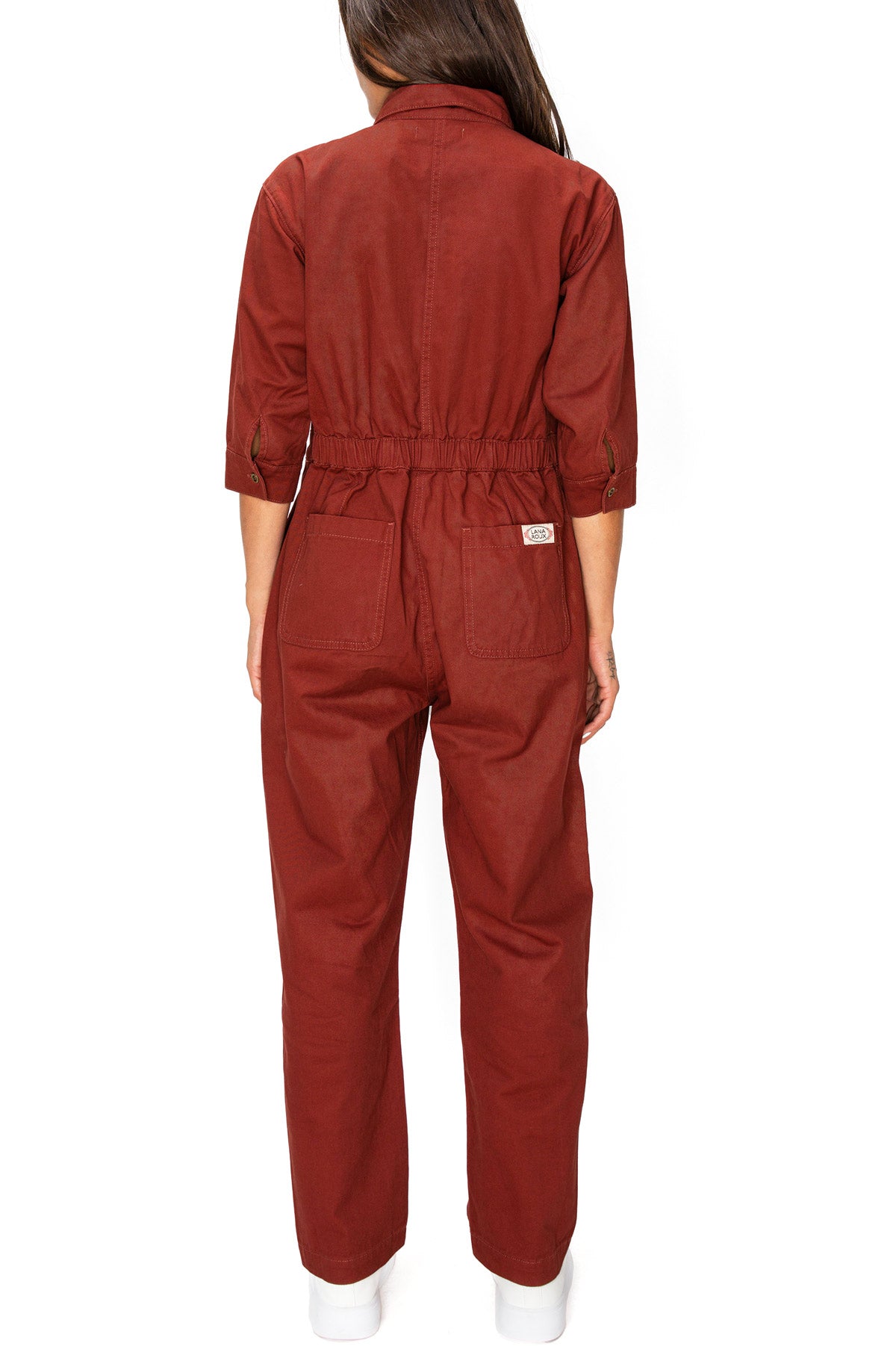 Lana Roux Coverall Aviator Jumpsuit - Pink Ice