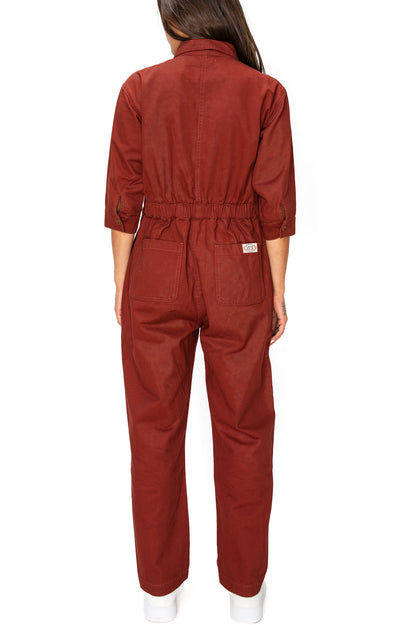 Lana Roux Coverall Aviator Jumpsuit - Pink Ice