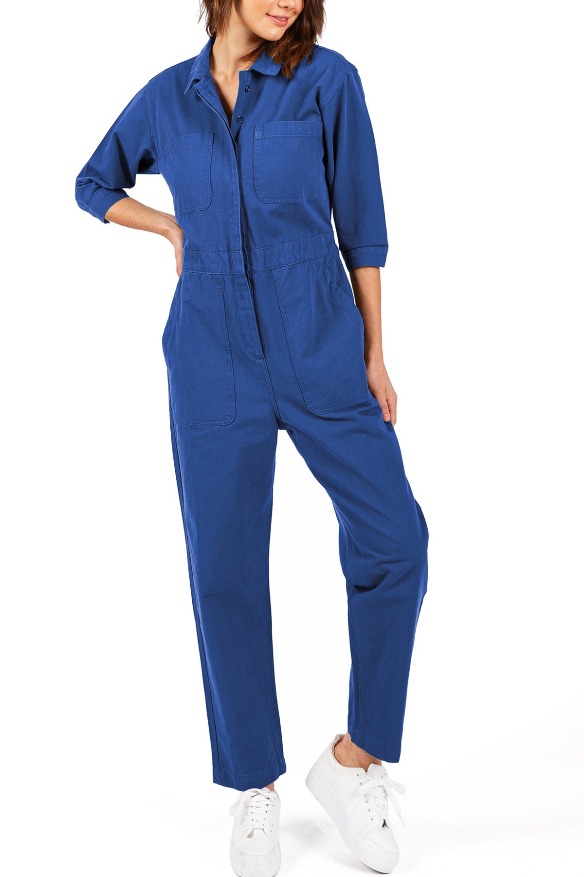 Lana Roux Coverall Aviator Jumpsuit - Pink Ice
