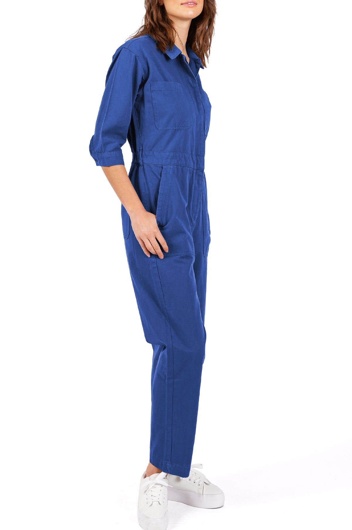 Lana Roux Coverall Aviator Jumpsuit - Pink Ice