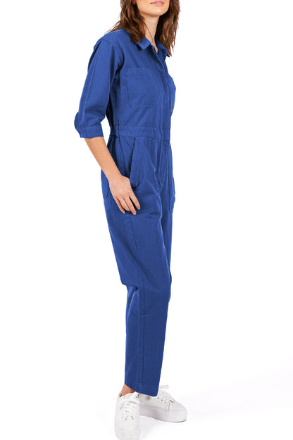 Lana Roux Coverall Aviator Jumpsuit - Pink Ice