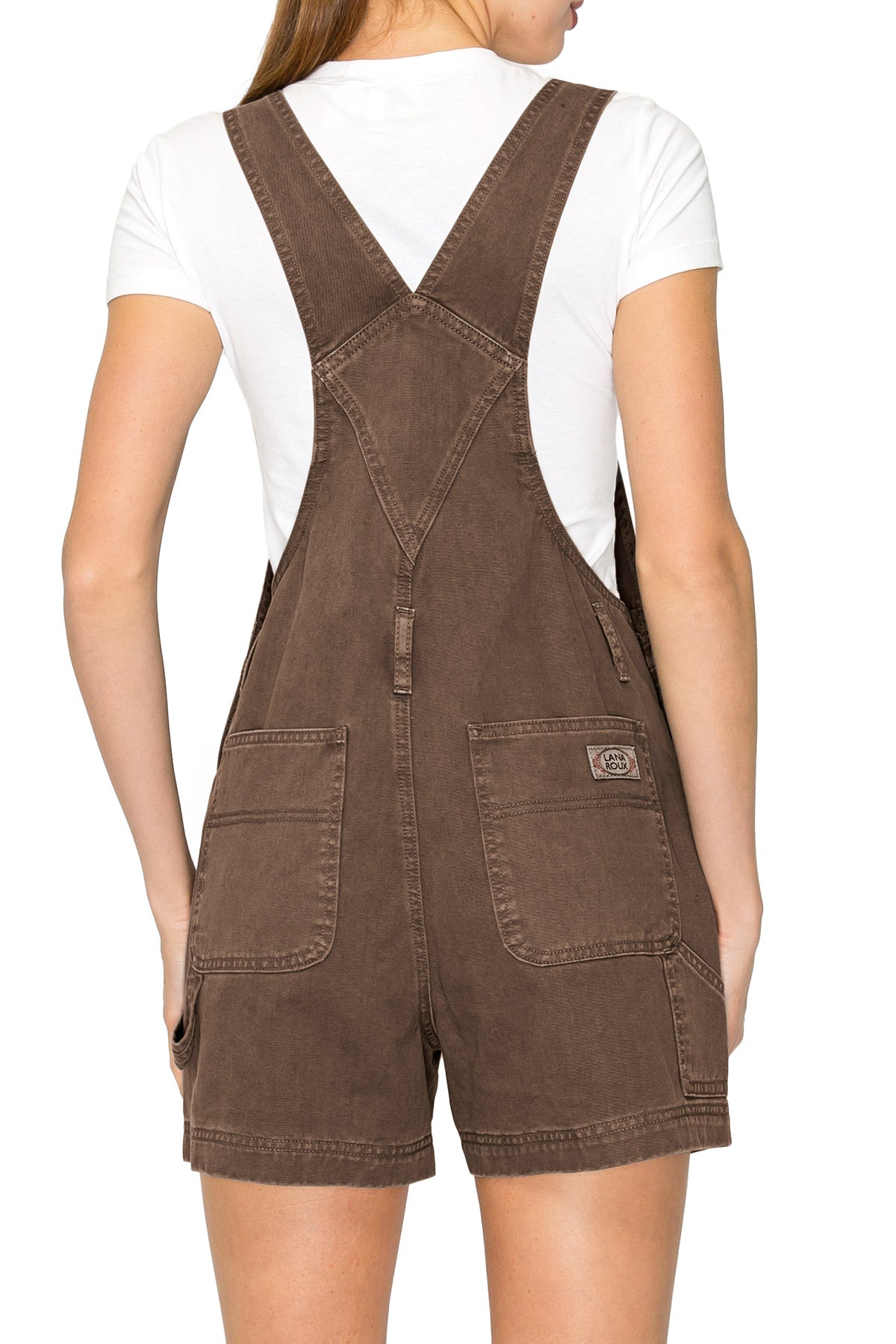 Lana Roux 90s Retro Vintage Dyed Short Overalls – Pink Ice