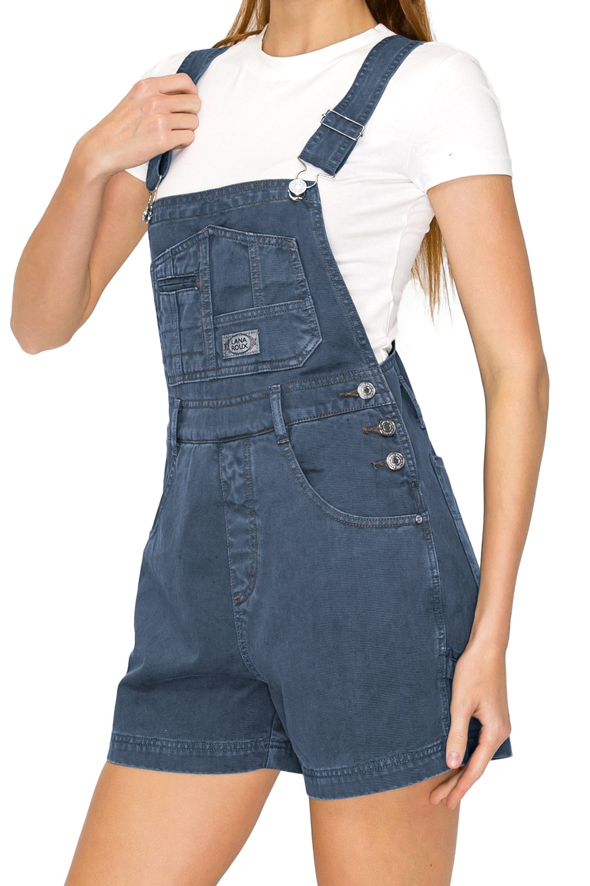 Lana Roux 90s Retro Vintage Dyed Short Overalls – Pink Ice