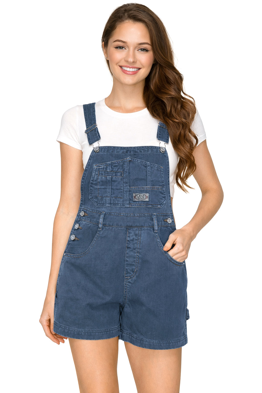 Lana Roux 90s Retro Vintage Dyed Short Overalls – Pink Ice