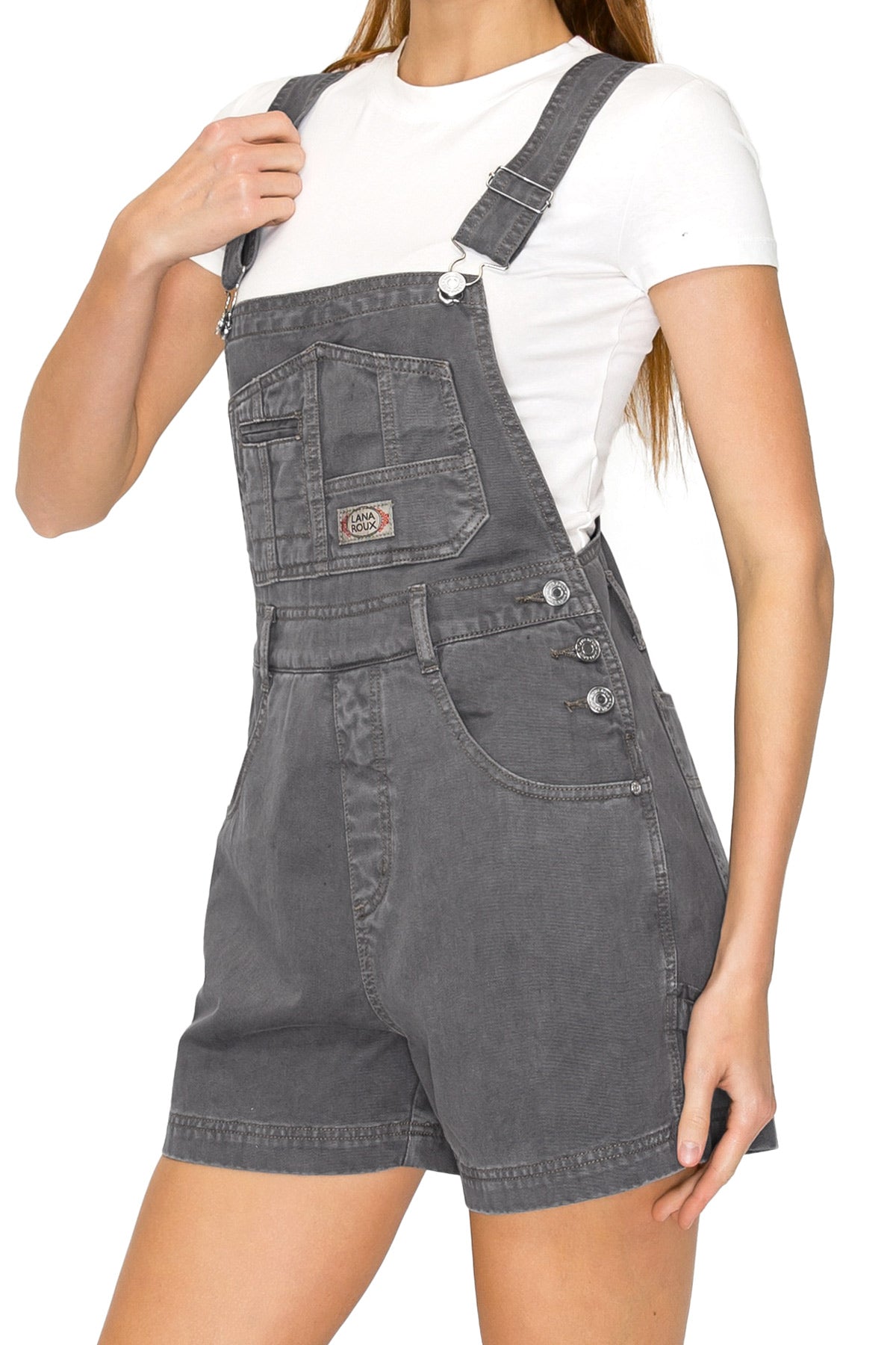 Lana Roux 90s Retro Vintage Dyed Short Overalls