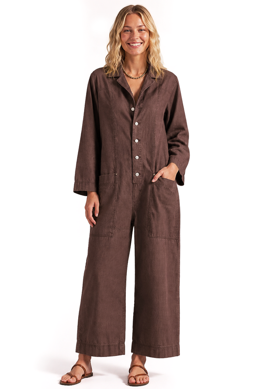 Lana Roux All Day Oversized Jumpsuit - Pink Ice