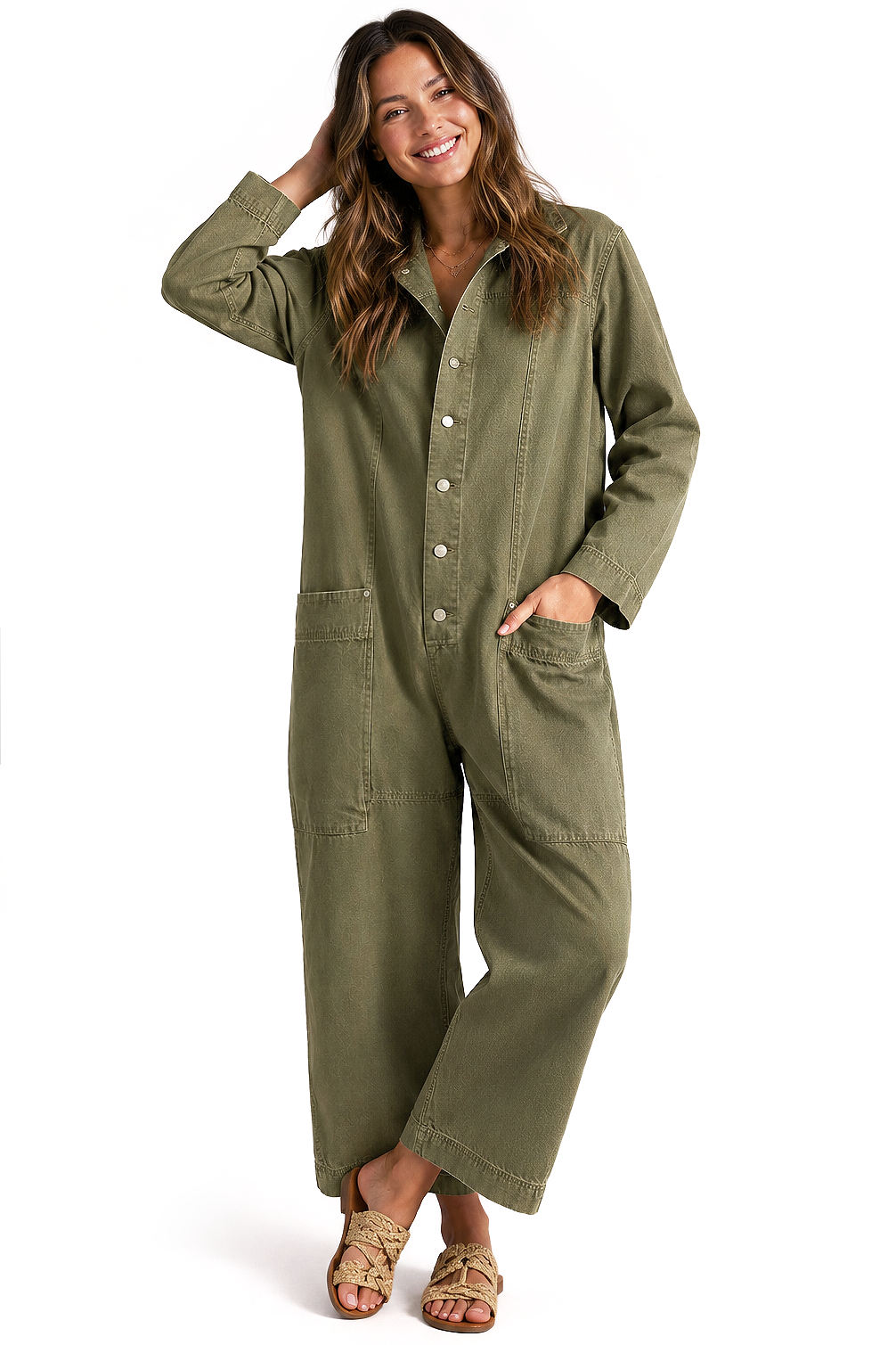 Lana Roux All Day Oversized Jumpsuit - Pink Ice