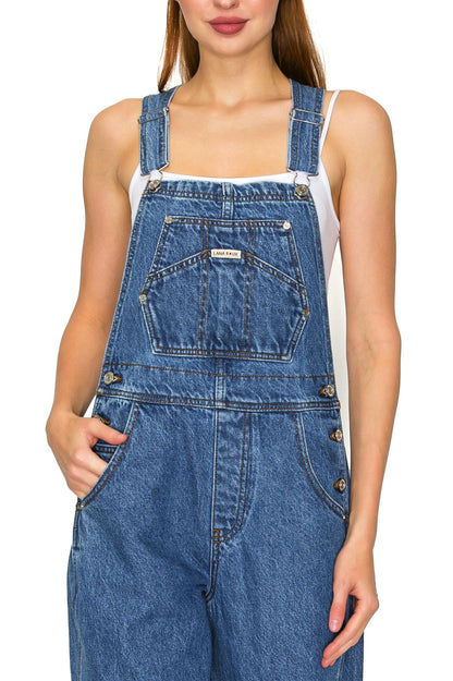 Lana Roux Cropped Wide Leg Overalls