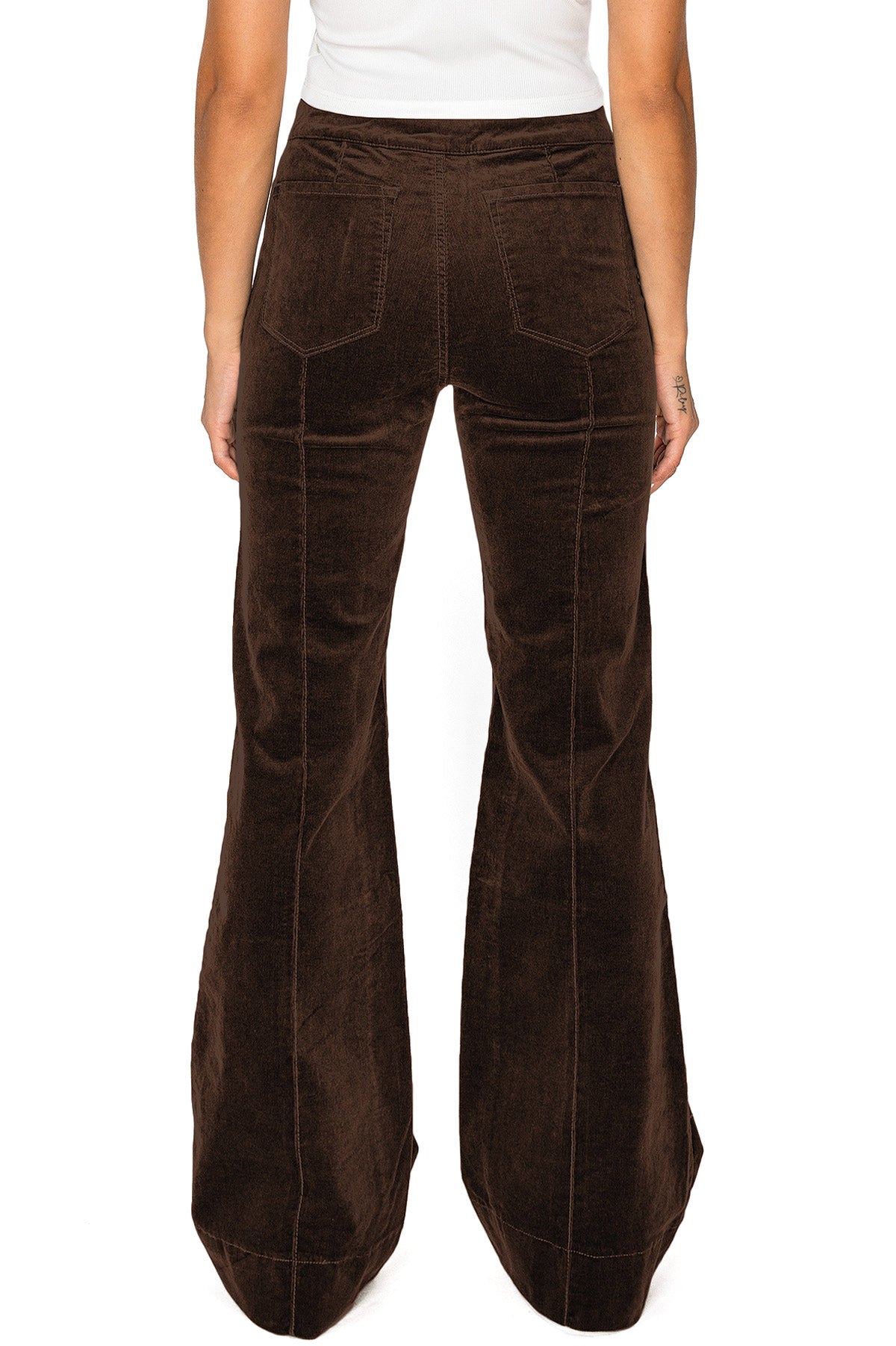 Lana Roux Jonie Pintuck Corduroy Flares - Pink Ice