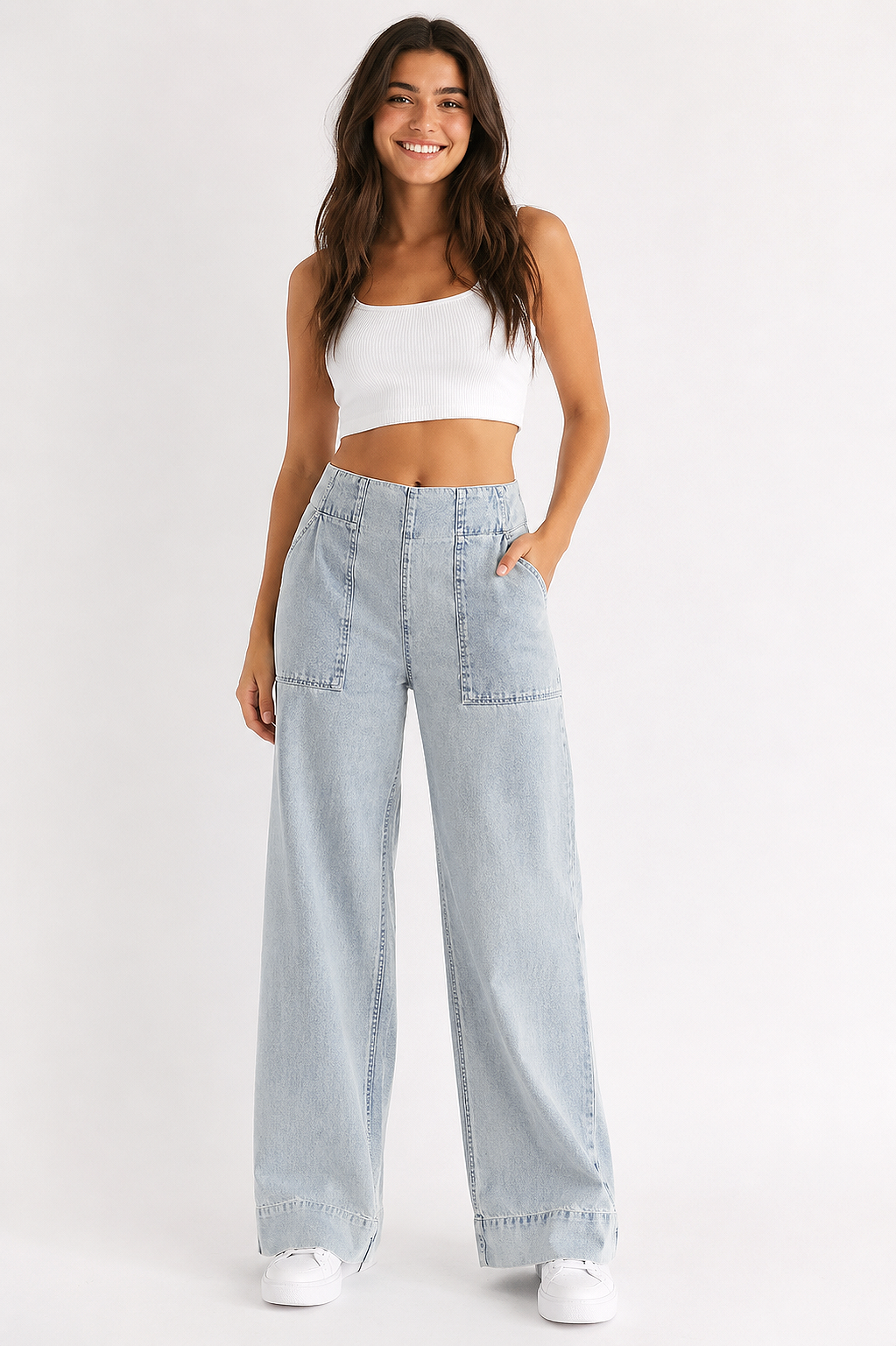 Lana Roux Vista Wide Leg Pants - Pink Ice