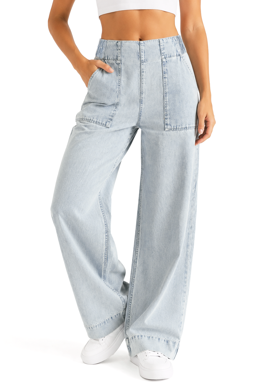 Lana Roux Vista Wide Leg Pants - Pink Ice