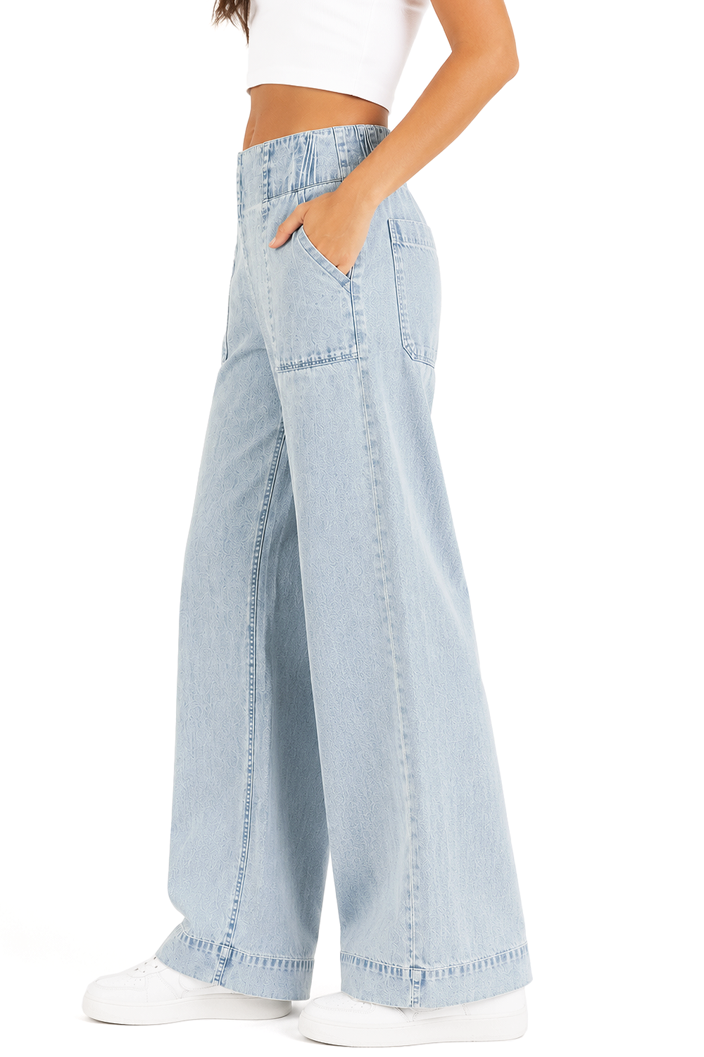 Lana Roux Vista Wide Leg Pants - Pink Ice